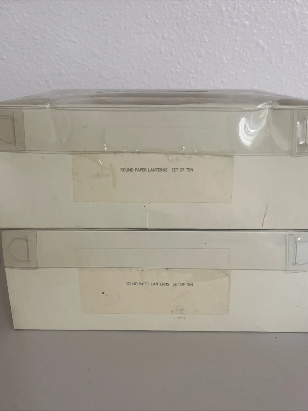Pottery Barn White Round Paper Lanterns - 2 Boxed Set 10 each